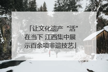 让文化遗产“活”在当下 江西集中展示百余项非遗技艺