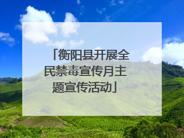 衡阳县开展全民禁毒宣传月主题宣传活动