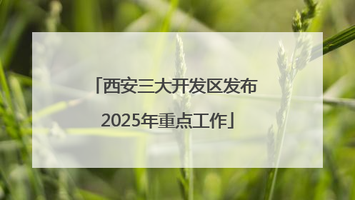 西安三大开发区发布2025年重点工作
