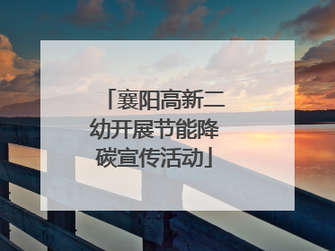 襄阳高新二幼开展节能降碳宣传活动