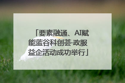 要素融通、AI赋能蓝谷科创荟·政服益企活动成功举行