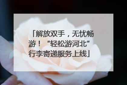 解放双手，无忧畅游！“轻松游河北”行李寄递服务上线