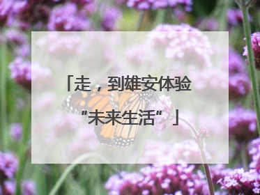 走，到雄安体验“未来生活”