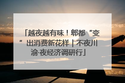 越夜越有味！郫都“变”出消费新花样｜不夜川渝·夜经济调研行