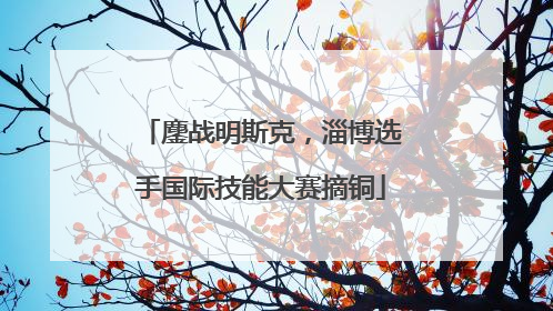 鏖战明斯克，淄博选手国际技能大赛摘铜