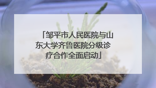 邹平市人民医院与山东大学齐鲁医院分级诊疗合作全面启动