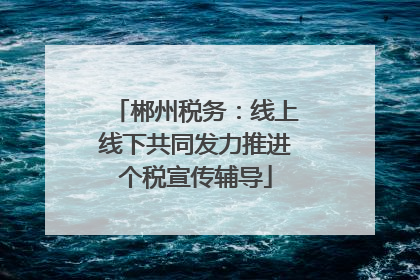 郴州税务：线上线下共同发力推进个税宣传辅导