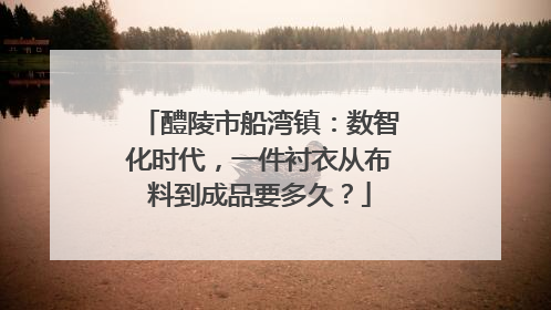 醴陵市船湾镇：数智化时代，一件衬衣从布料到成品要多久？