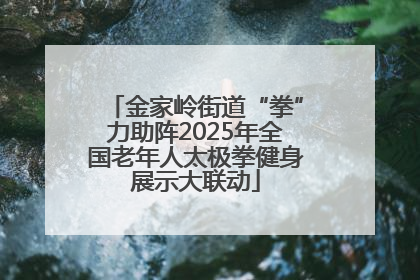 金家岭街道“拳”力助阵2025年全国老年人太极拳健身展示大联动