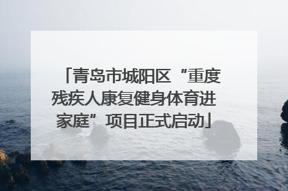 青岛市城阳区“重度残疾人康复健身体育进家庭”项目正式启动