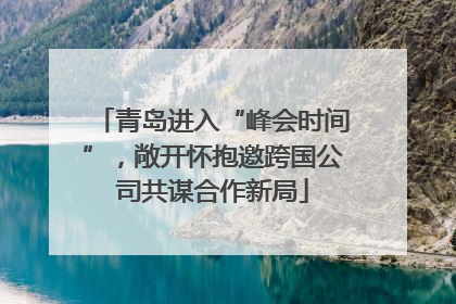 青岛进入“峰会时间”，敞开怀抱邀跨国公司共谋合作新局