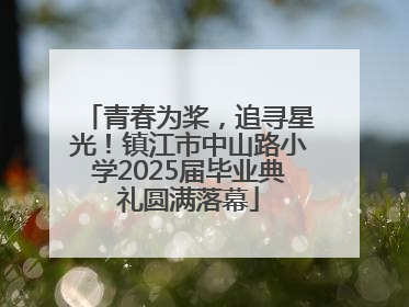 青春为桨，追寻星光！镇江市中山路小学2025届毕业典礼圆满落幕
