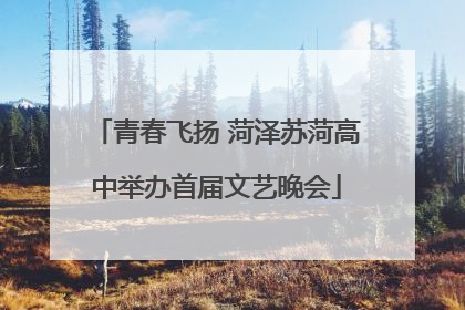 青春飞扬 菏泽苏菏高中举办首届文艺晚会