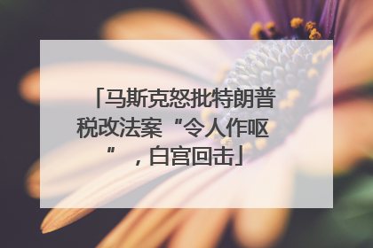 马斯克怒批特朗普税改法案“令人作呕”，白宫回击