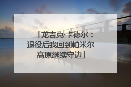 龙吉克·卡德尔：退役后我回到帕米尔高原继续守边