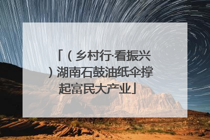 （乡村行·看振兴）湖南石鼓油纸伞撑起富民大产业