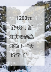 200元记9分，浙江夫妻俩高速摘下“天价李子”