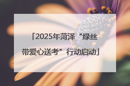 2025年菏泽“绿丝带爱心送考”行动启动