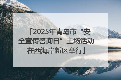 2025年青岛市“安全宣传咨询日”主场活动在西海岸新区举行