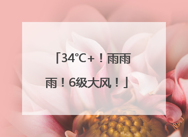 34℃+！雨雨雨！6级大风！