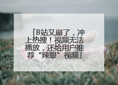 B站又崩了，冲上热搜！视频无法播放，还给用户推荐“辣眼”视频