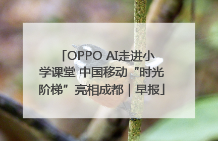OPPO AI走进小学课堂 中国移动“时光阶梯”亮相成都｜早报
